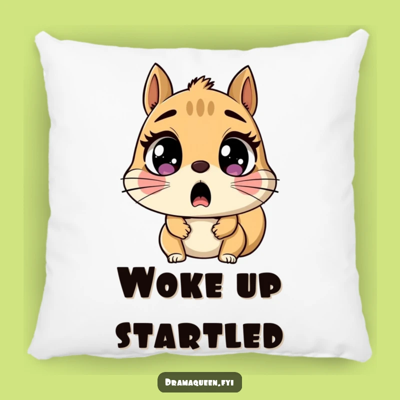 Funny Shocked Squirrel Pillow: Soft Character Cushion for Surprised Comfort