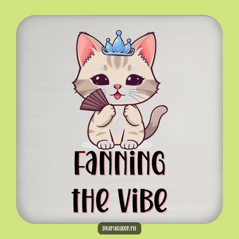 Funny Cat Tiara Coasters: Dramatic Feline Protection for Your Surfaces