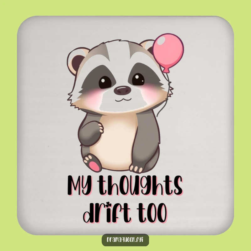 Funny Badger Balloon Coaster - Protect Surfaces with Whimsy