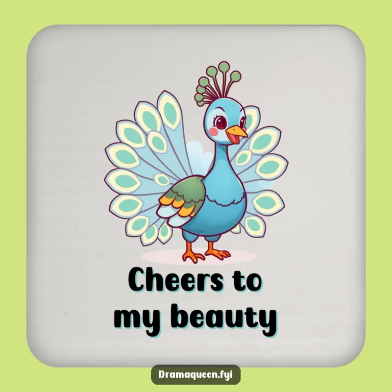 Funny Peacock Tail Coaster - Protect Surfaces with Flair