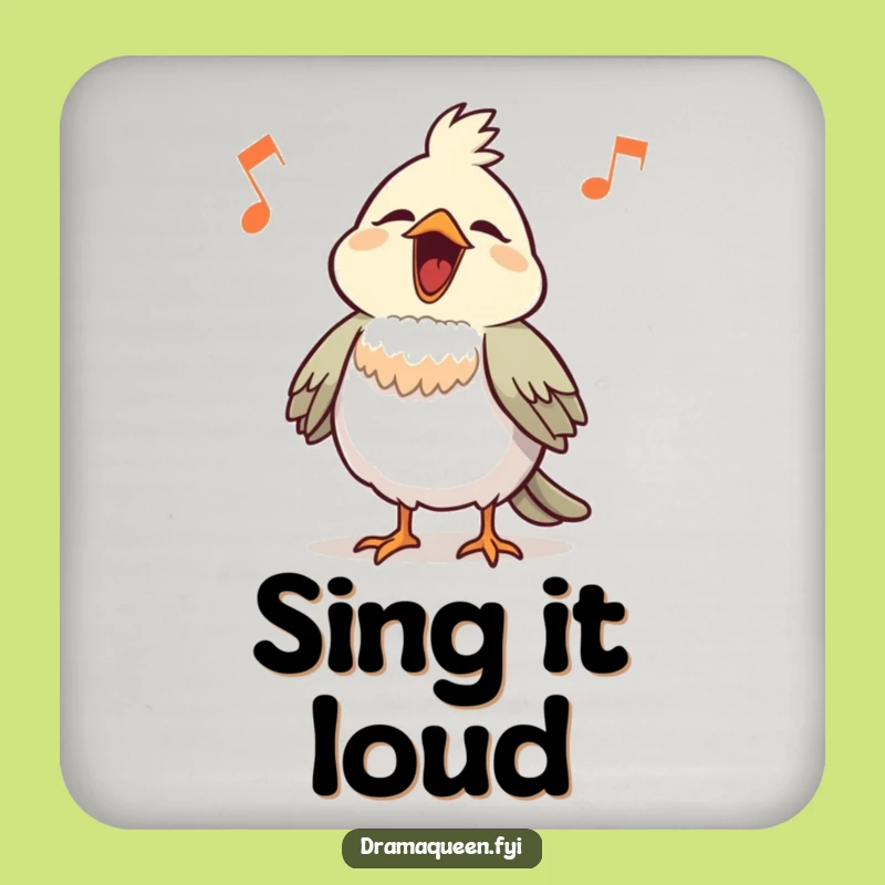 Funny Bird Song Coaster: Protect Surfaces with Musical Humor