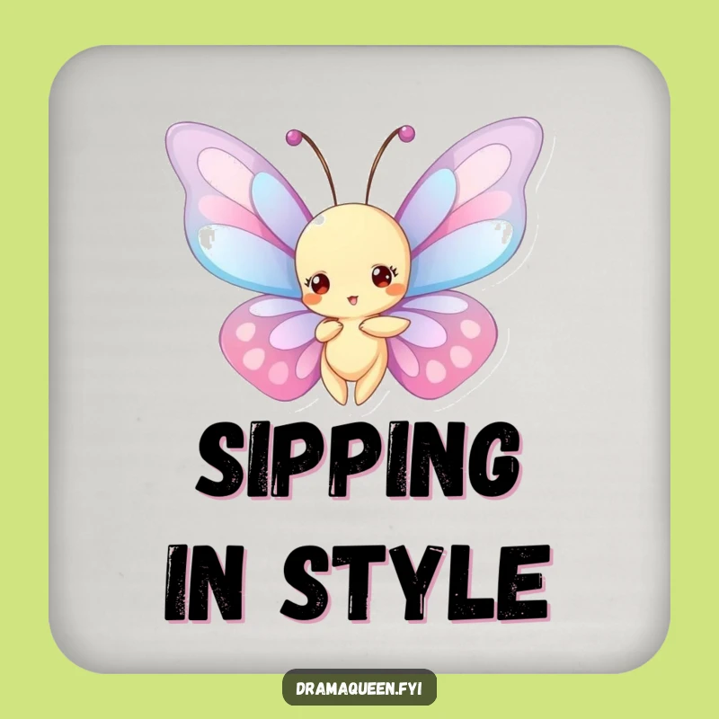 Funny Butterfly Coaster: Dramatic Wings Funny Gift