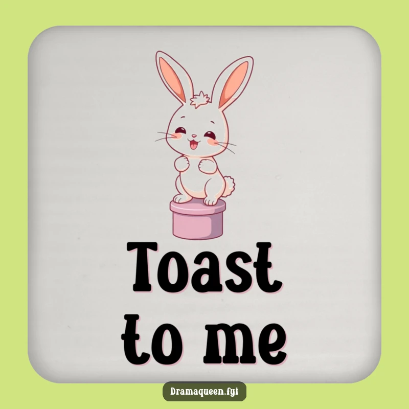 Funny Bunny Coasters - Set of Posing Rabbits, Perfect Funny Gift