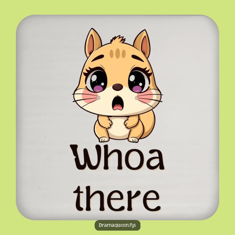 Funny Shocked Squirrel Drink Coaster: Protect Surfaces with Shocking Style