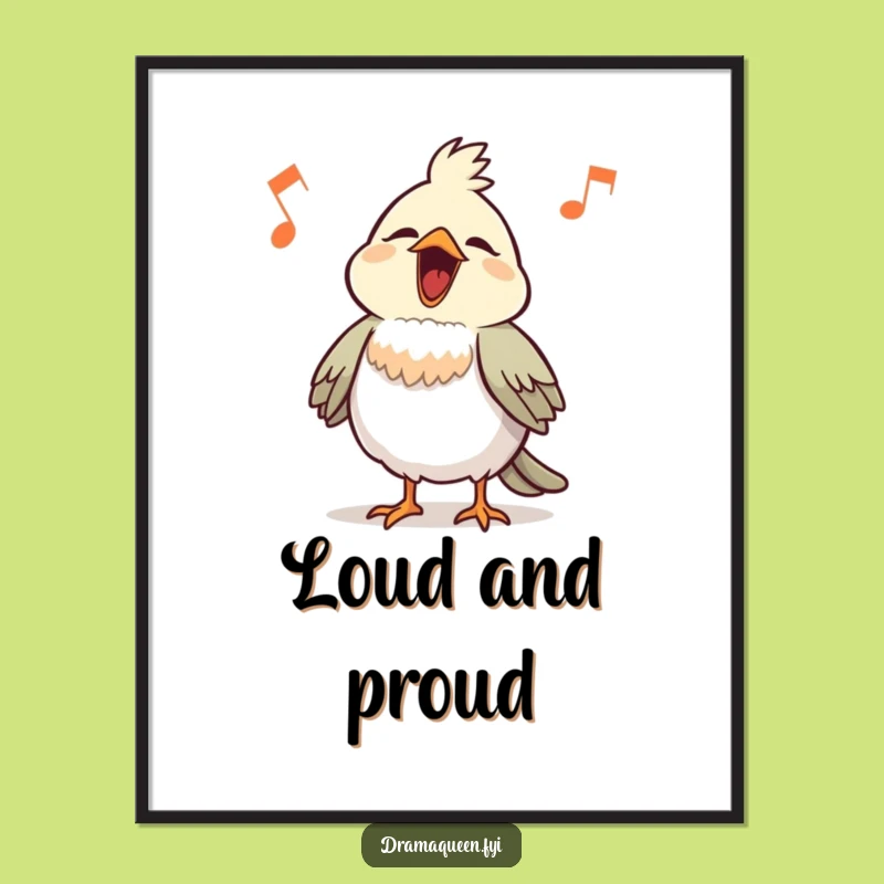 Funny Bird Singing Poster: Decorate with Comical Melodies