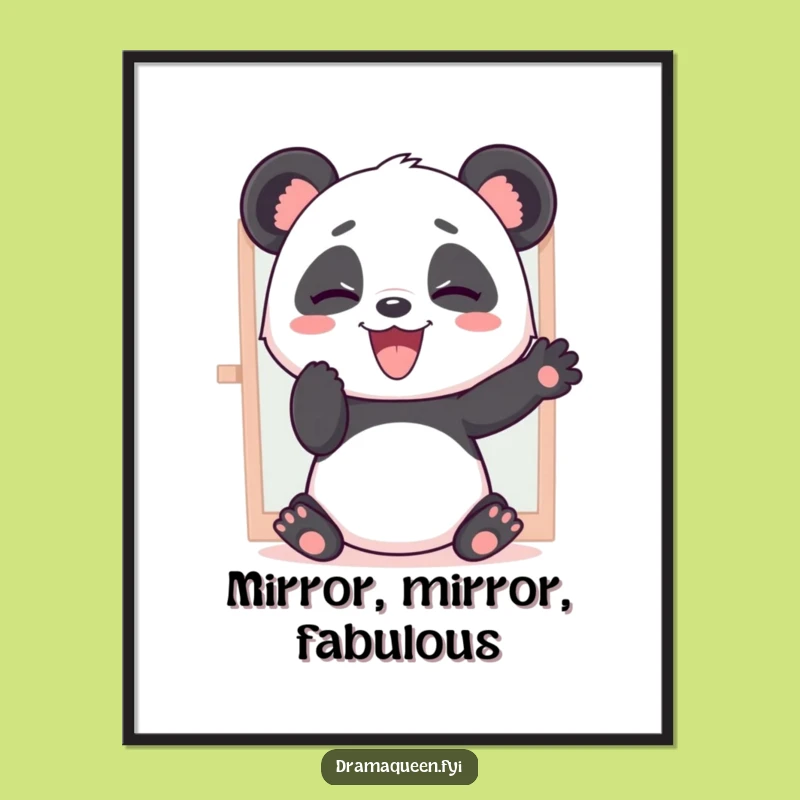 Funny Giggling Panda Dramatic Poses Poster - Hilarious Art for Your Wall