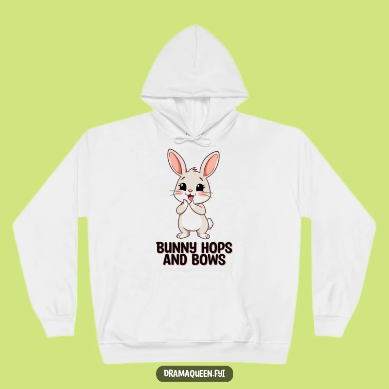 Cozy Funny Bunny Curtsey Hoodie: Cheerful Bunny Drama, Warm & Hilarious Gift
