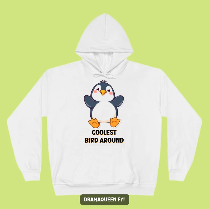 Funny Penguin Hoodie: Dramatic Pose, Flippers Out, Cozy & Hilarious Gift