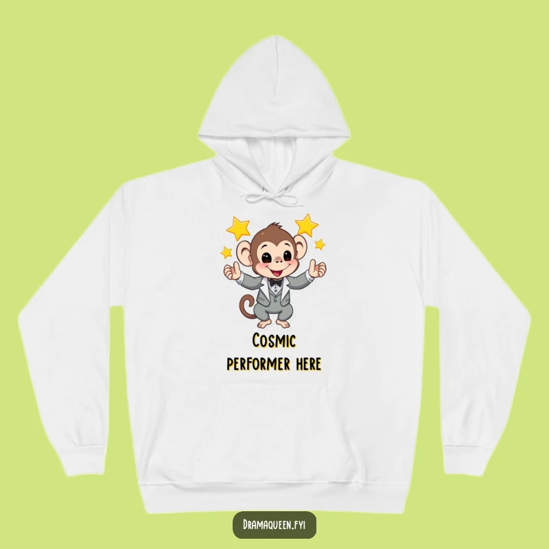 Funny Monkey Tuxedo Hoodie: Cozy & Hilarious Stars, Perfect Funny Gift!