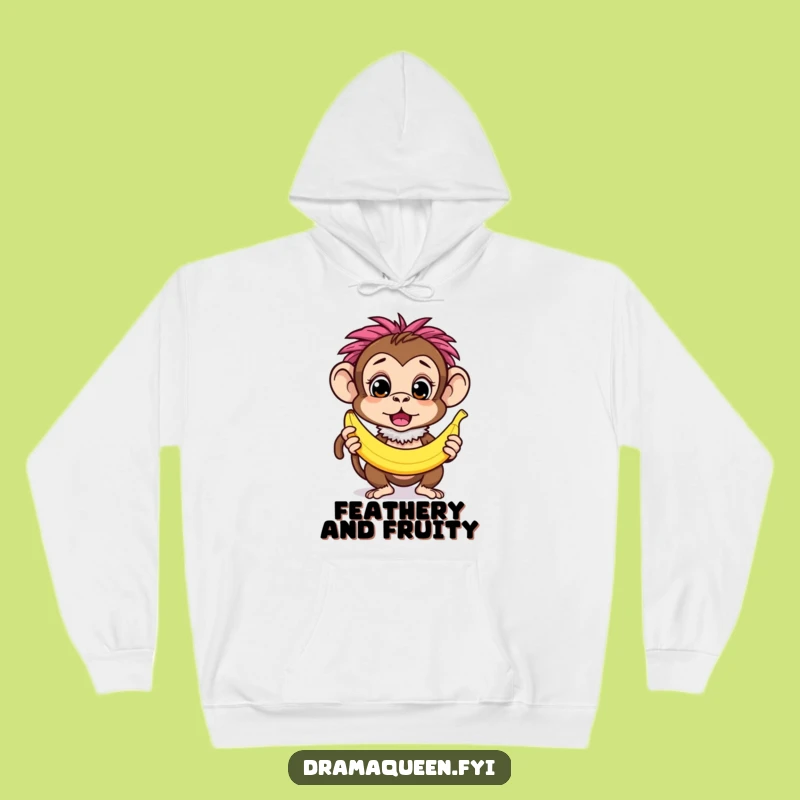 Cozy Funny Monkey Boa Hoodie - Warm Surprise, Hilarious Boa Gift