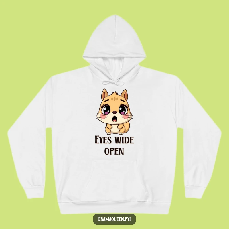 Funny Shocked Squirrel Hoodie: Cozy Character Sweatshirt for Expressive Comfort