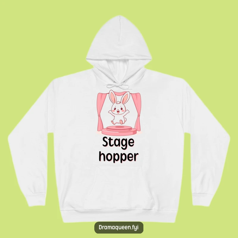 Funny Bunny Stage Hoodie: Cozy & Playful Gift for Aspiring Stars!