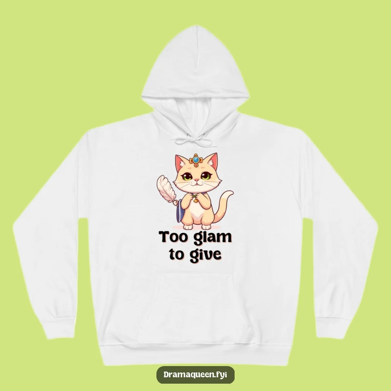 Funny Cat Fanning Hoodie: Cozy & Dramatic Gift for Relaxed Royalty!