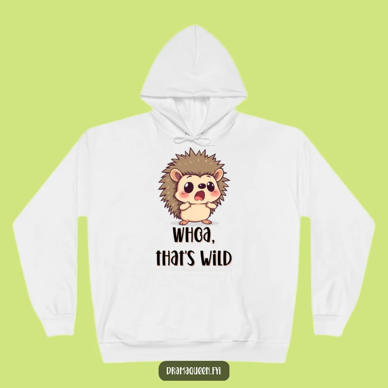 Funny Hedgehog Hoodie: Shocked Pose, Cozy Surprise, Warm & Hilarious Gift