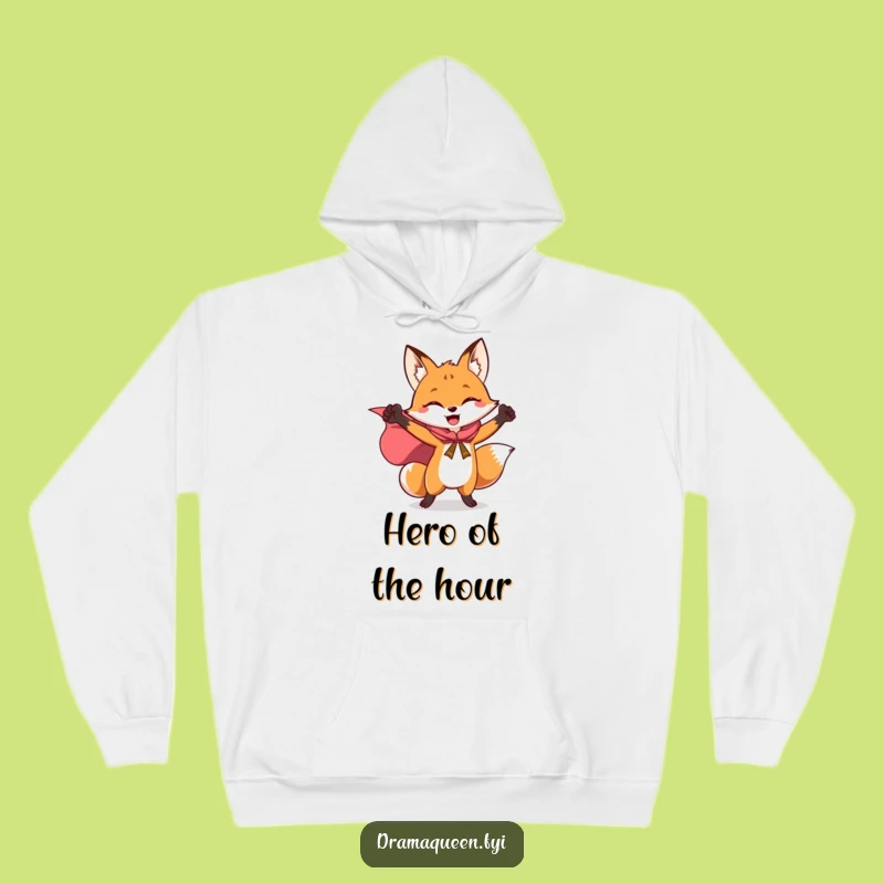 Funny Hero Fox Cape Hoodie - Cozy & Triumphant Gift for All