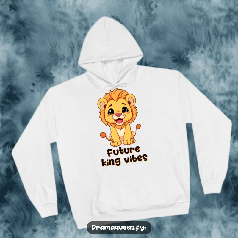 Funny Hoodie: Soft and warm, featuring a lion cub in a regal pose with a mischievous, playful grin.