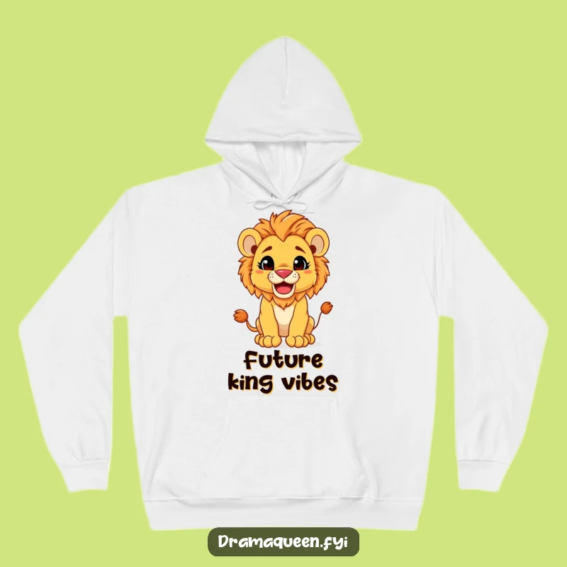 Funny Lion Cub Hoodie: Cozy Majestic Pose Funny Gift