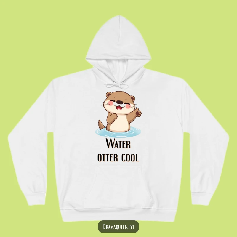 Funny Otter Aquatic Pose Hoodie: Cozy Up with Hilarious Charm