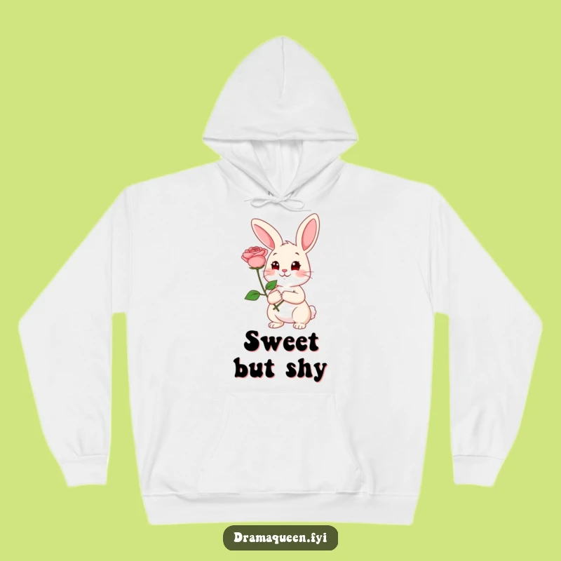 Funny Rabbit Rose Hoodie: Cozy Coy Pose, Ultimate Romantic Funny Gift