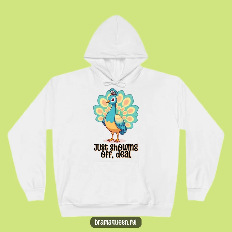 Funny Warm Hoodie: Proud Peacock Tail Feather Cozy Funny Gift