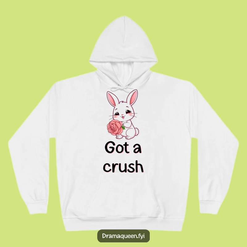 Funny Rabbit Rose Hoodie: Cozy Bunny Sweatshirt, Adorable & Romantic Funny Gift
