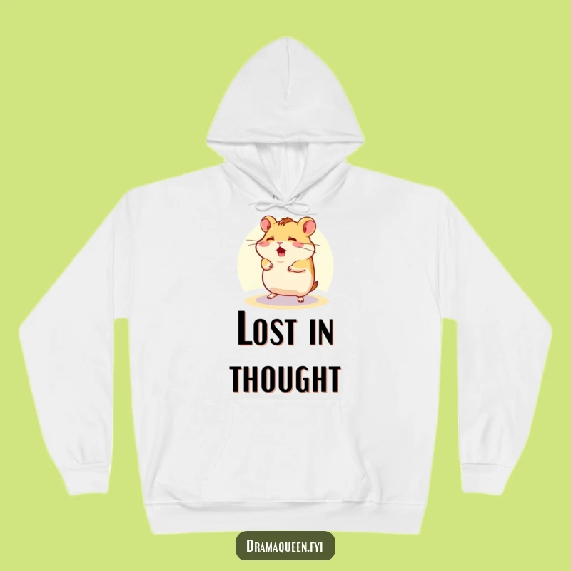 Funny Flustered Hamster Hoodie: Cozy Character Sweatshirt for Dizzy Comfort