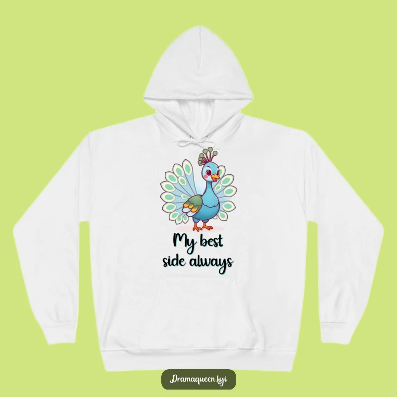 Funny Regal Peacock Hoodie - Stay Cozy and Fabulous