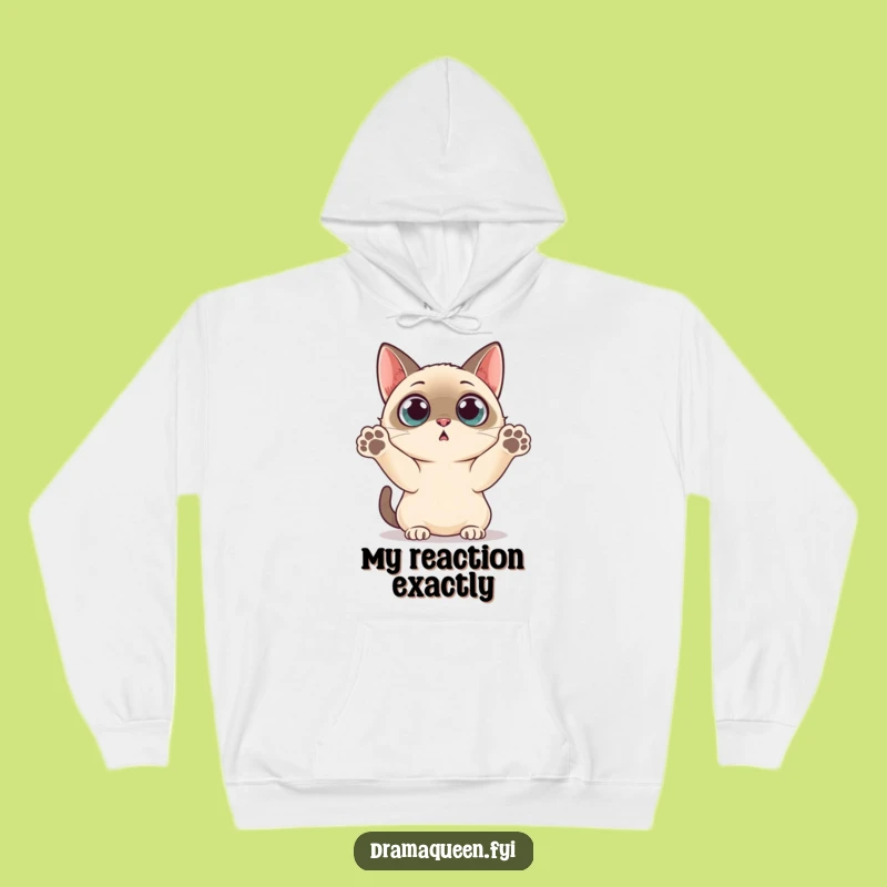 Funny Siamese Cat Hoodie: Cozy Surprise Paws Funny Gift