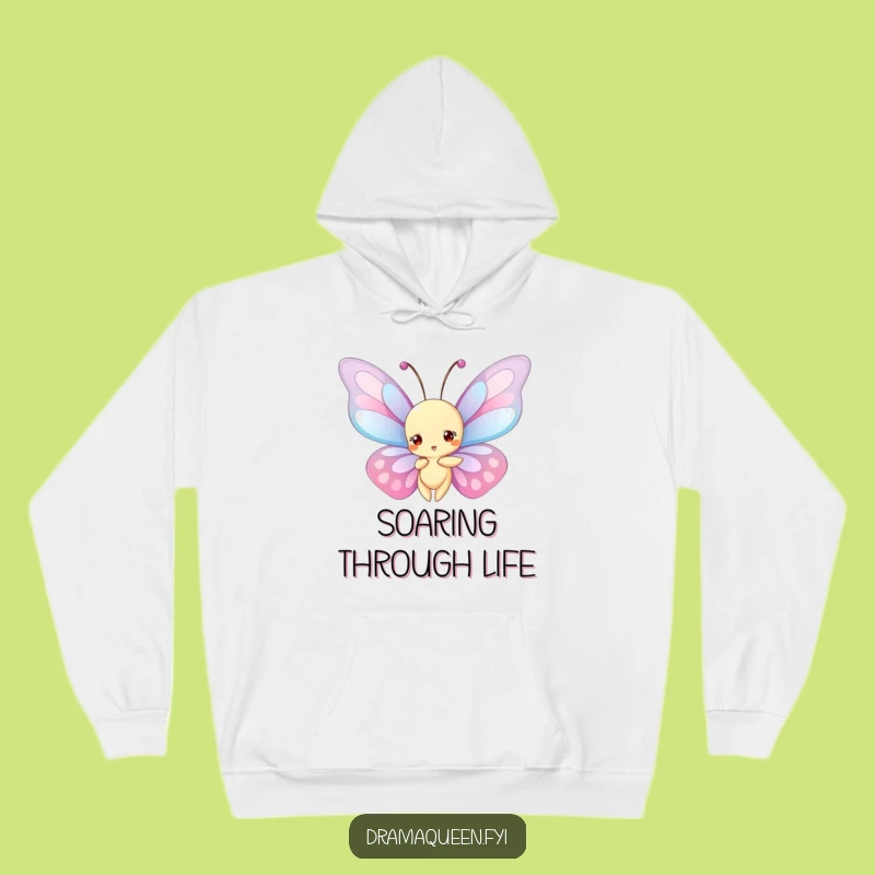 Funny Butterfly Hoodie: Cozy Dramatic Wings Funny Gift