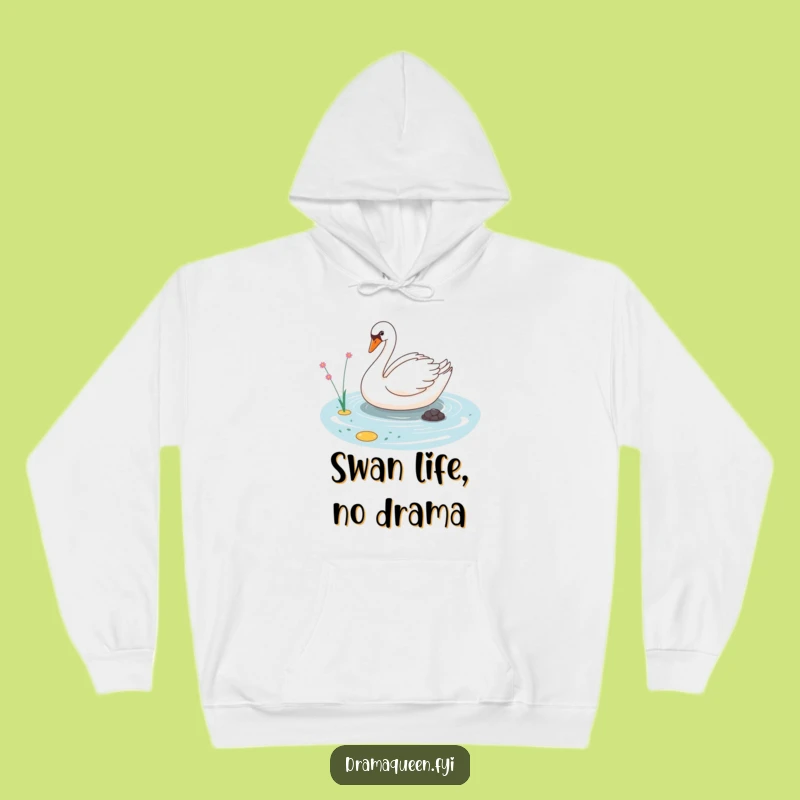 Funny Sassy Swan Hoodie: Cozy Gliding Humor Apparel, Perfect Warm Gift