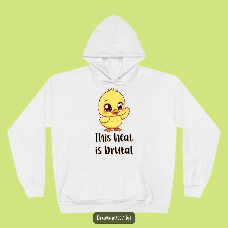 Funny Duckling Hoodie - Cozy Sparkly Eyed Fanning Duckling, Warm and Hilarious Gift