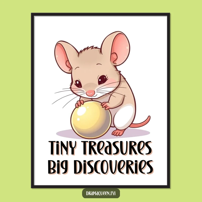 Free Printable Mouse Wall Art: Suspicious Shine, Funny Downloadable Decor for Curious Spaces
