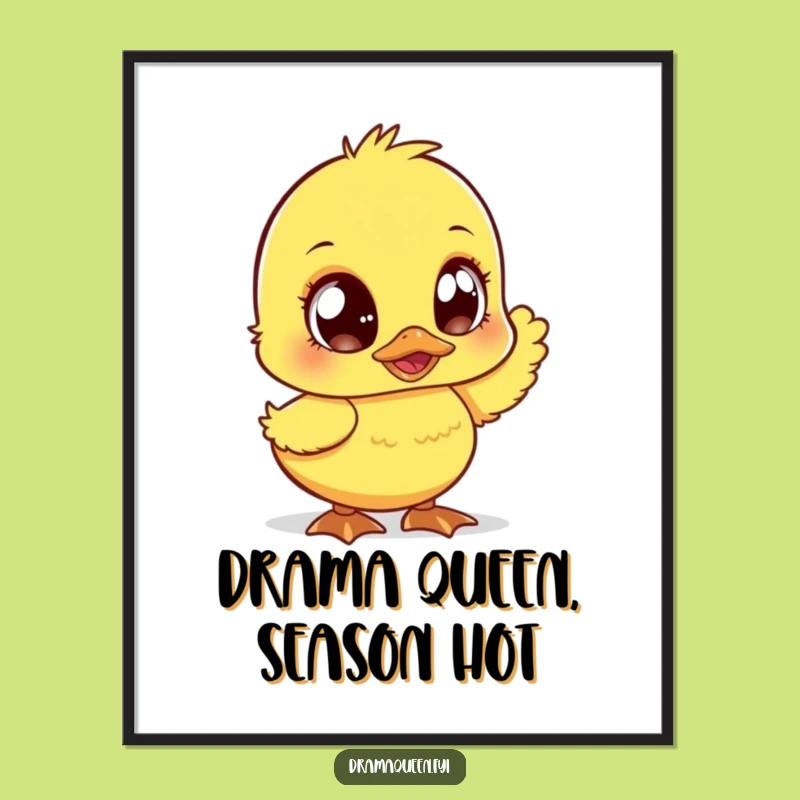 Funny Free Printable Wall Art A Dramatic Duckling For Humorous Home Decor Downloadable