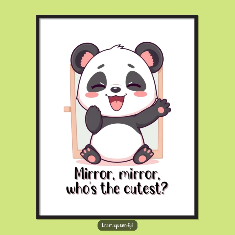 Free Printable Wall Art: Giggling Panda Dramatic Poses Funny Downloadable Decor