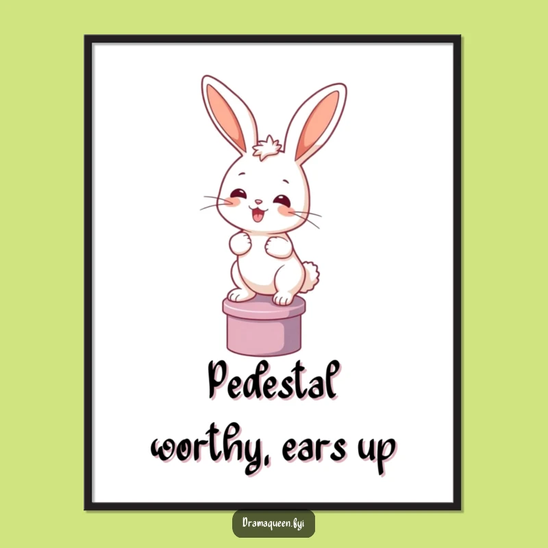 Free Printable Funny Wall Art: Bunny Star Hilarious Downloadable Decor