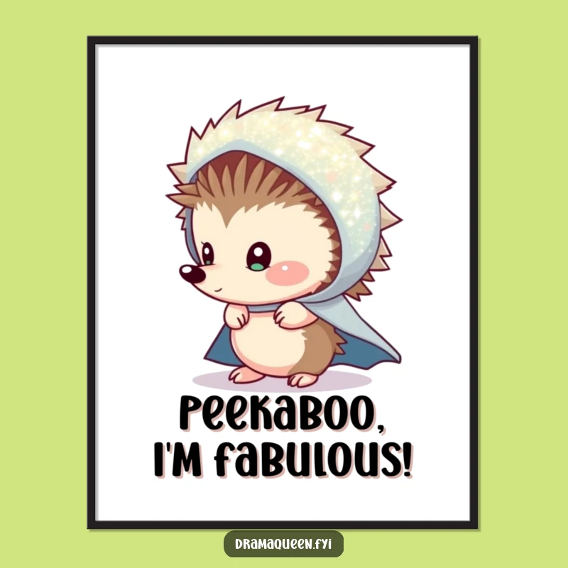 Free Printable Hedgehog Wall Art: Shy Hero, Mysterious Downloadable Decor