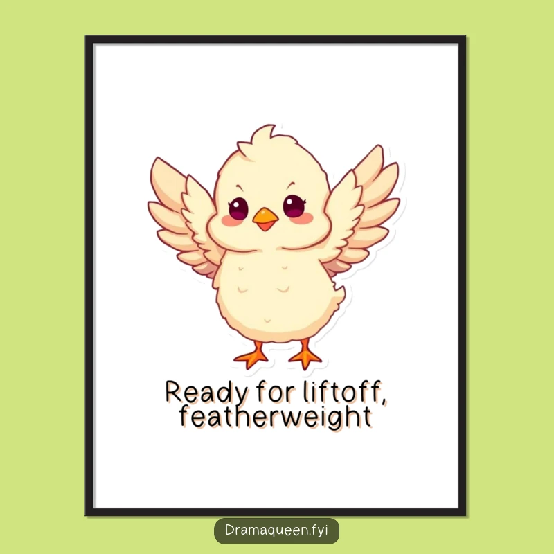 Free Printable Funny Chick Wall Art - Take Flight Downloadable Decor