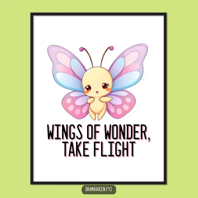 Funny Free Printable Wall Art: Dramatic Butterfly, Whimsical Downloadable Decor
