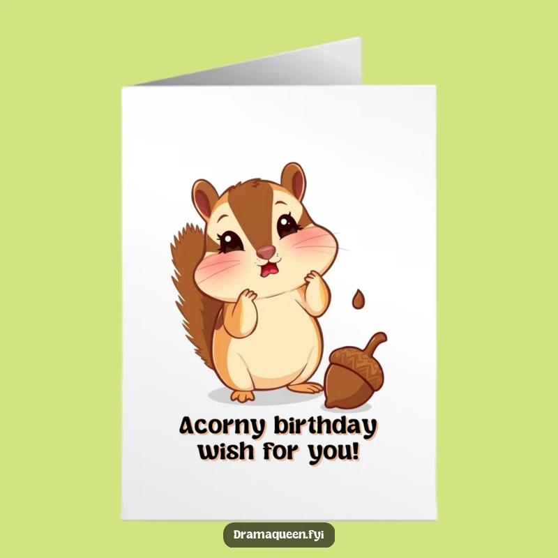 Free Printable Funny Birthday Card: Shocked Chipmunk Hilarious Downloadable Gift