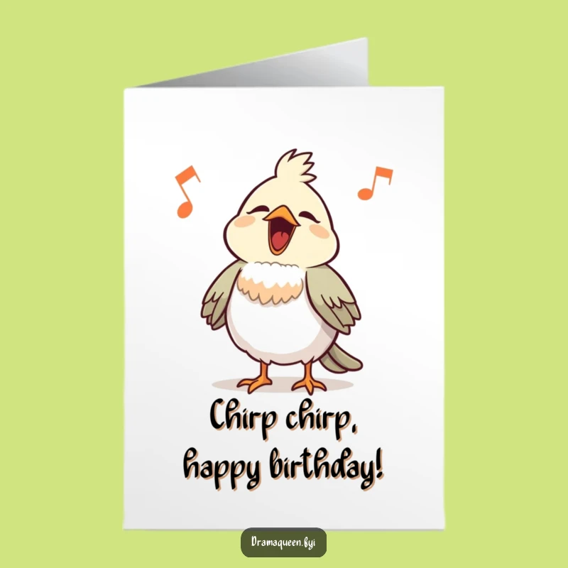 Free Printable Funny Bird Birthday Card - Chirpy & Comical Downloadable Wishes!