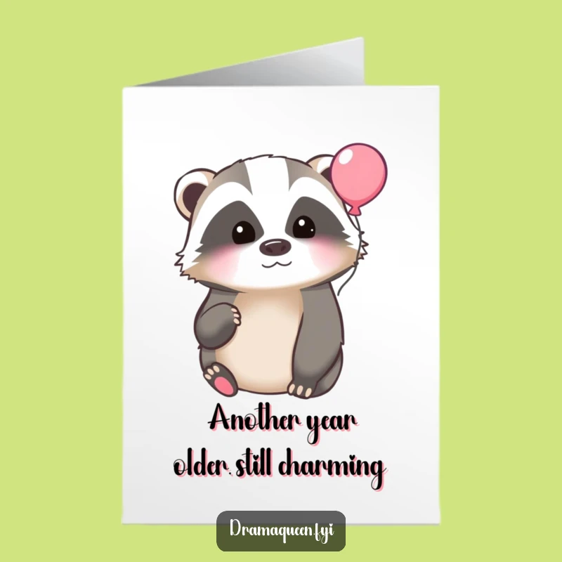 Free Printable Badger Birthday Card: Funny Downloadable Gift for Thoughtful Souls
