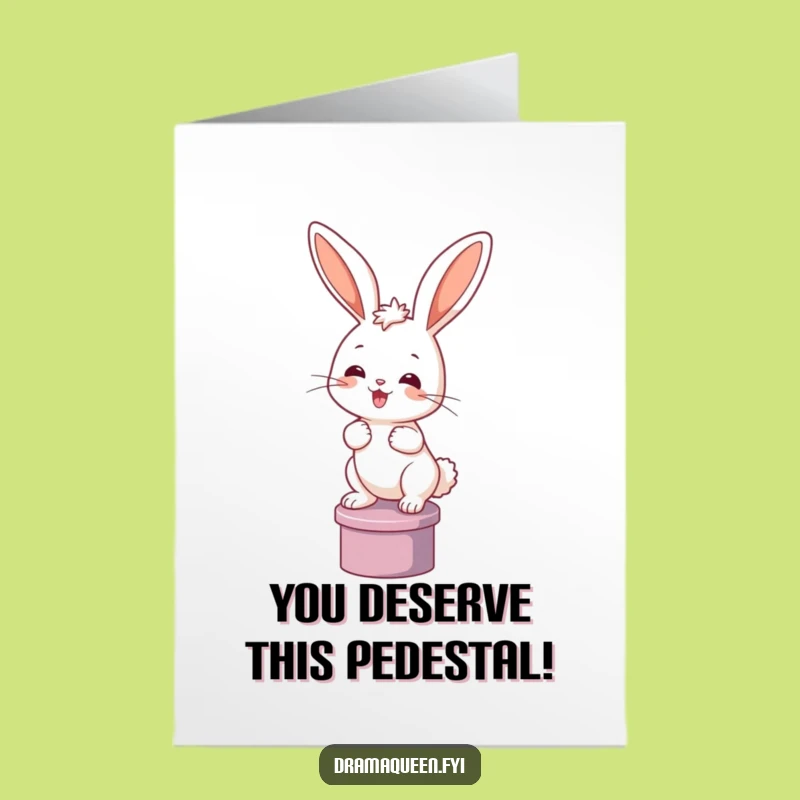 Free Printable Funny Birthday Card: Bunny Star Hilarious Downloadable Gift