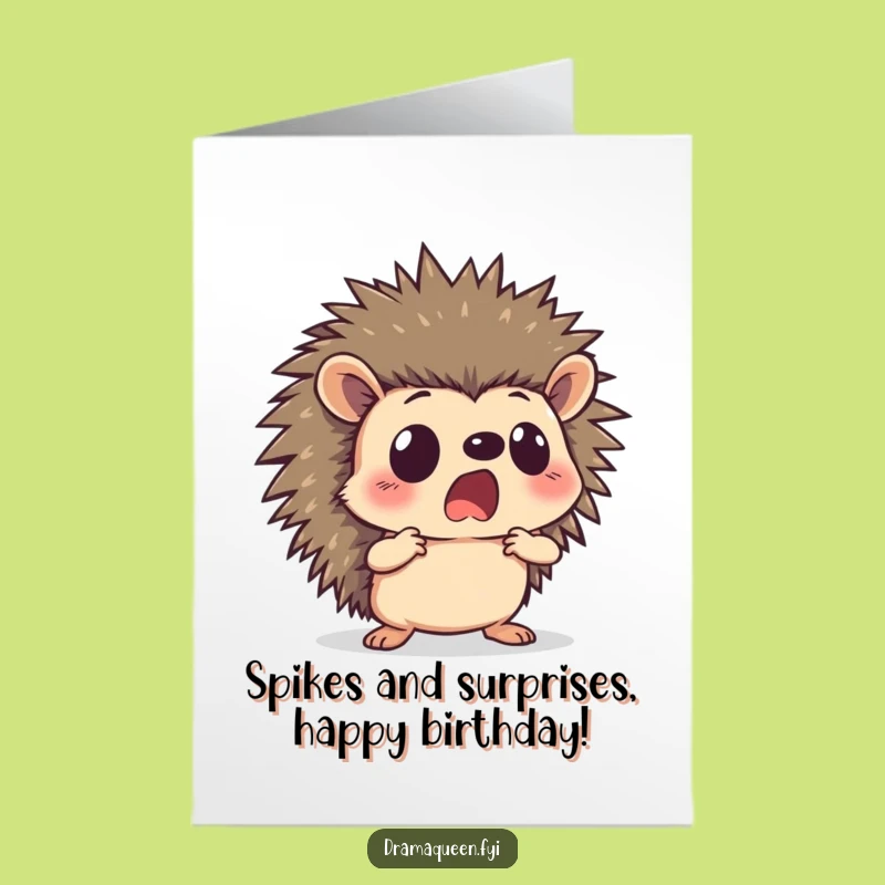 Free Printable Funny Hedgehog Birthday Card for a Shocking Downloadable Surprise