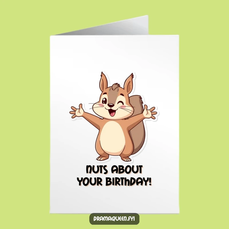 Free Printable Squirrel Birthday Card: Paws On Hip, Funny Downloadable with Cheerful Flair