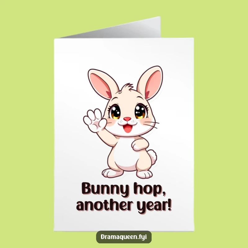 Funny Free Printable Bunny Birthday Card - Hilarious Downloadable DIY Gift