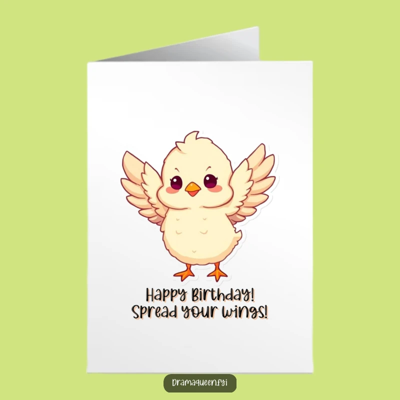 Free Printable Funny Chick Birthday Card - Ready for Flight Downloadable Gift