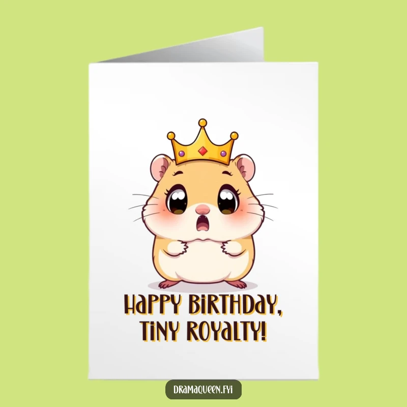 Free Printable Funny Hamster Birthday Card - Royal Mishap Downloadable Humor!