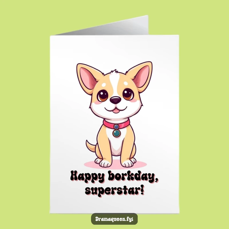 Free Printable Funny Dog Birthday Runway Card - Posing Pup, Downloadable Gift!