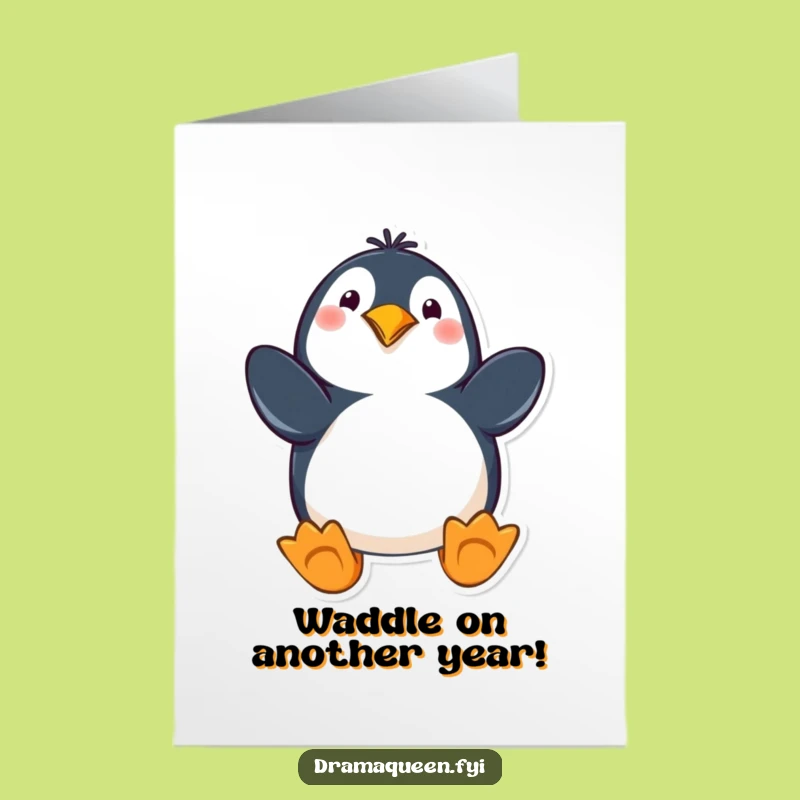 Free Printable Funny Penguin Birthday Card for a Joyful Downloadable Celebration