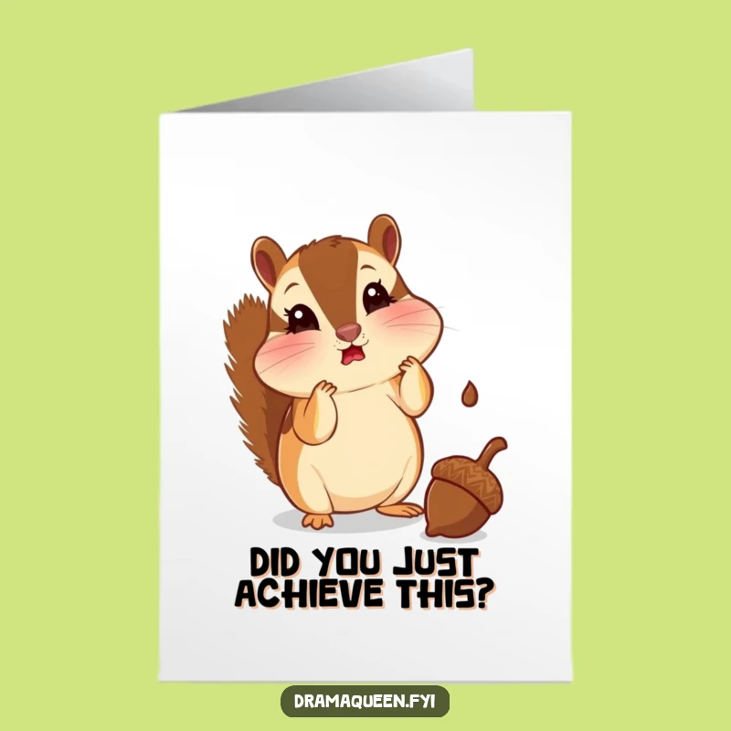 Free Printable Congratulations Card: Shocked Chipmunk Hilarious Downloadable Greeting